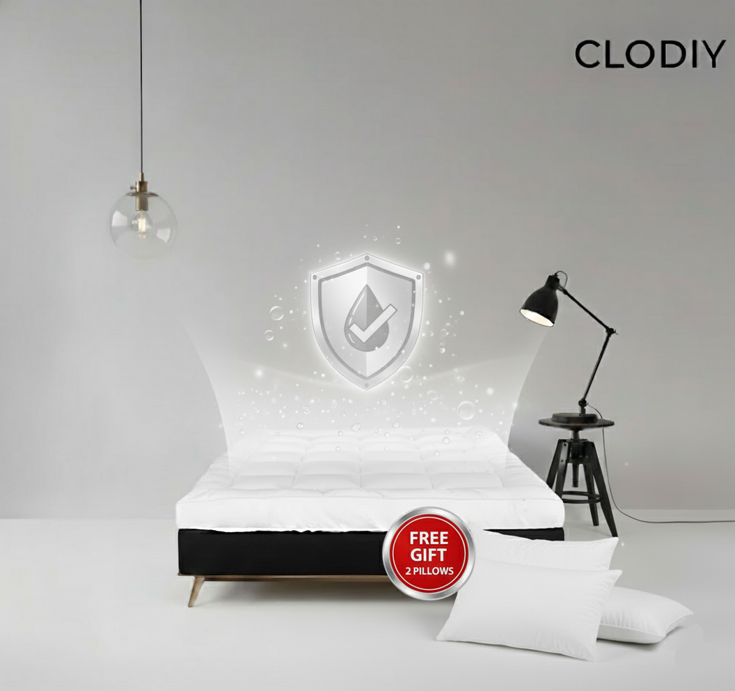 Clodiy™ Waterproof technology Hotel Mattress Topper & two free gift pillows